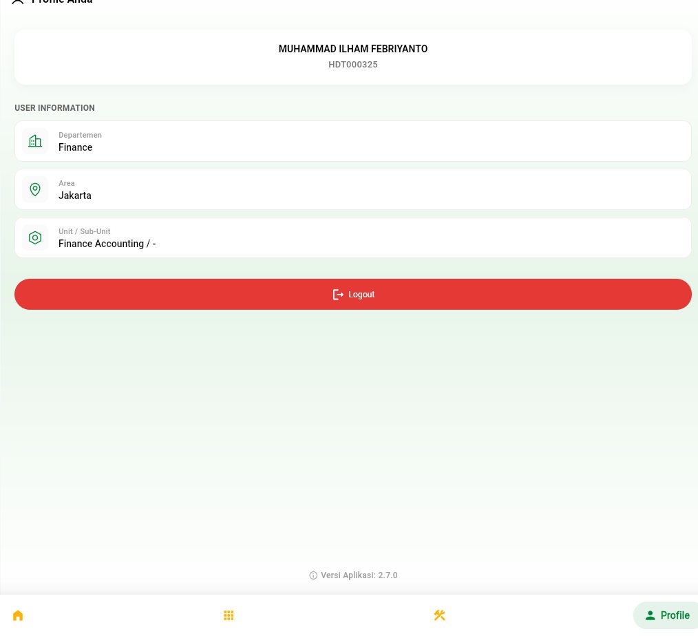 Mobile profile screen